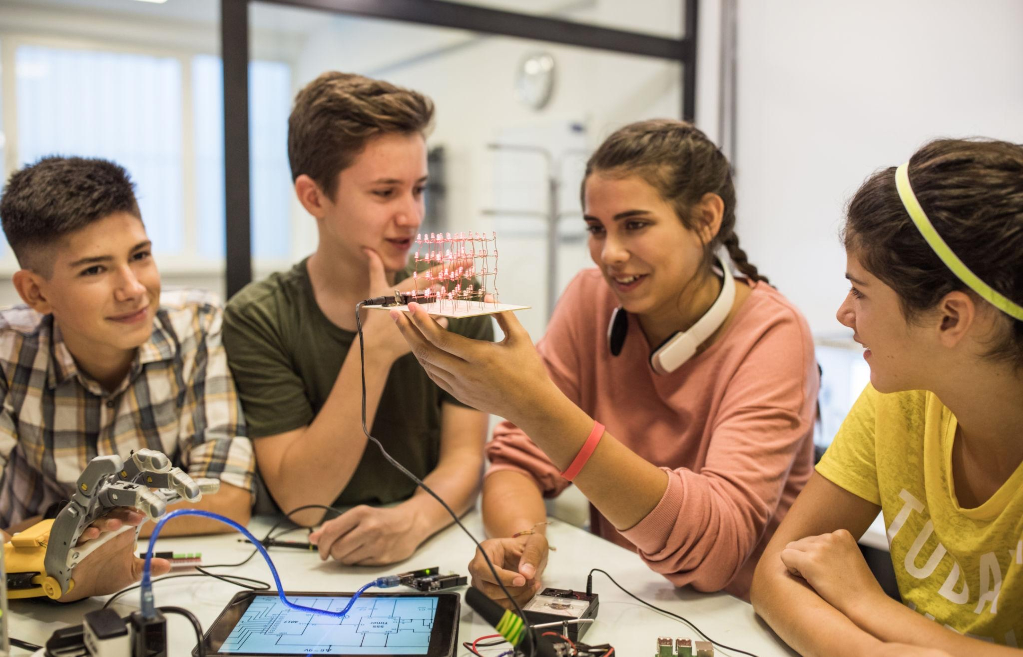 Students in the lab